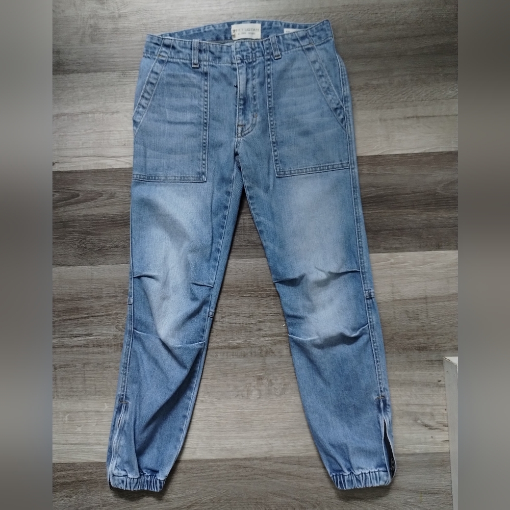 Nili Lotan Mid Rise Military Cropped Jeans 24